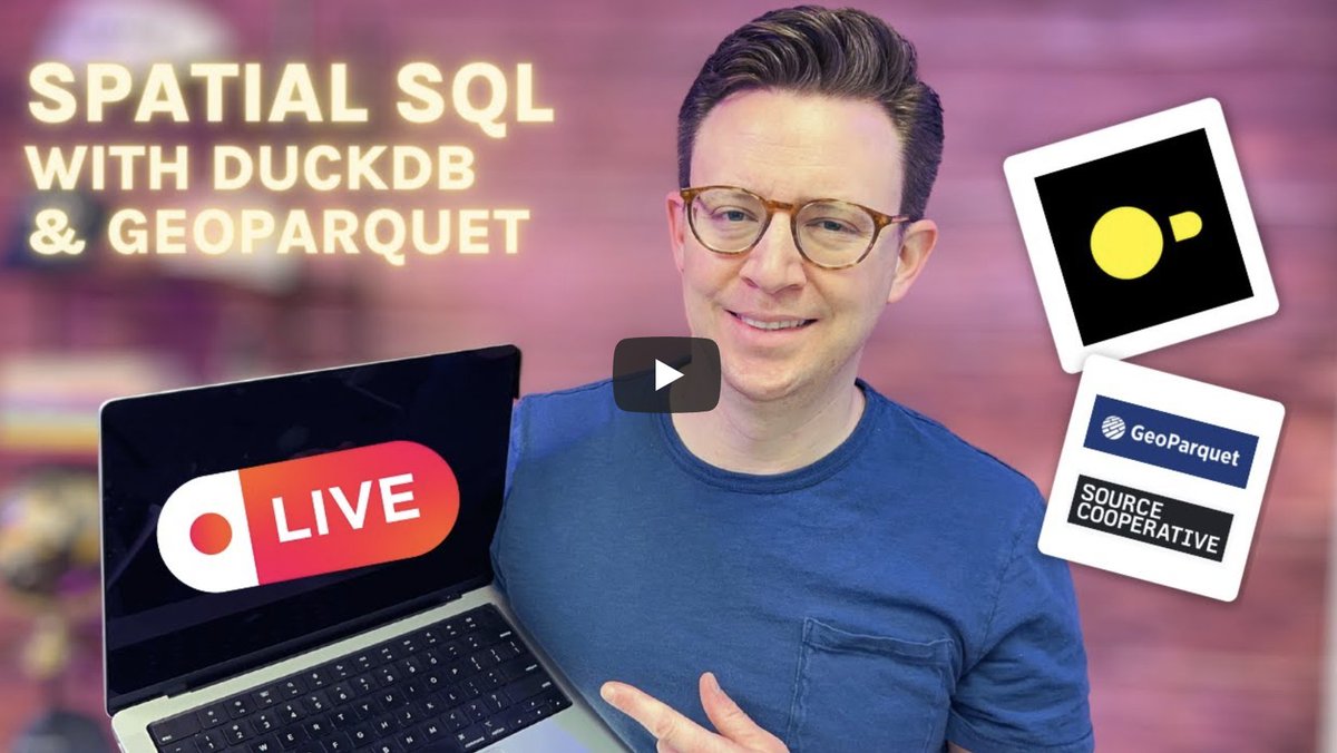 cloudnativegeo's tweet image. Learn how to query billions of buildings from data on @source_coop and @GeoParquet data on YOUR computer with @duckdb!
▪️ #TutorialTuesday by @mbforr from @CARTO
youtube.com/watch?v=gDvDo0…