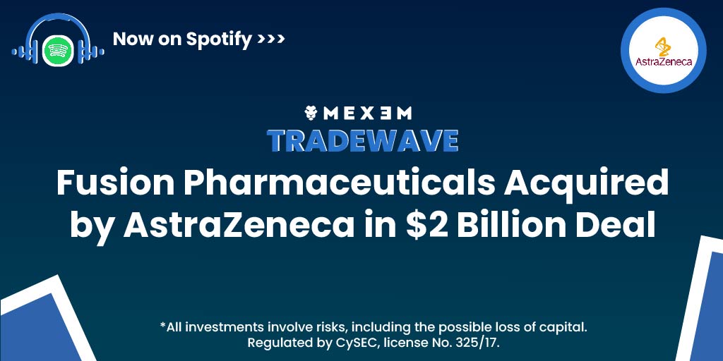 💉 AstraZeneca ( $AZN ) sets to acquire Fusion Pharmaceuticals for ~$2 billion, boosting its oncology lineup. 🎯 

🎙 Listen Now: open.spotify.com/episode/7oavmA…

#AstraZeneca #AZN #Oncology #HealthcareInnovation #Pharmaceuticals #FusionPharmaceuticals #Acquisition #StockMarket