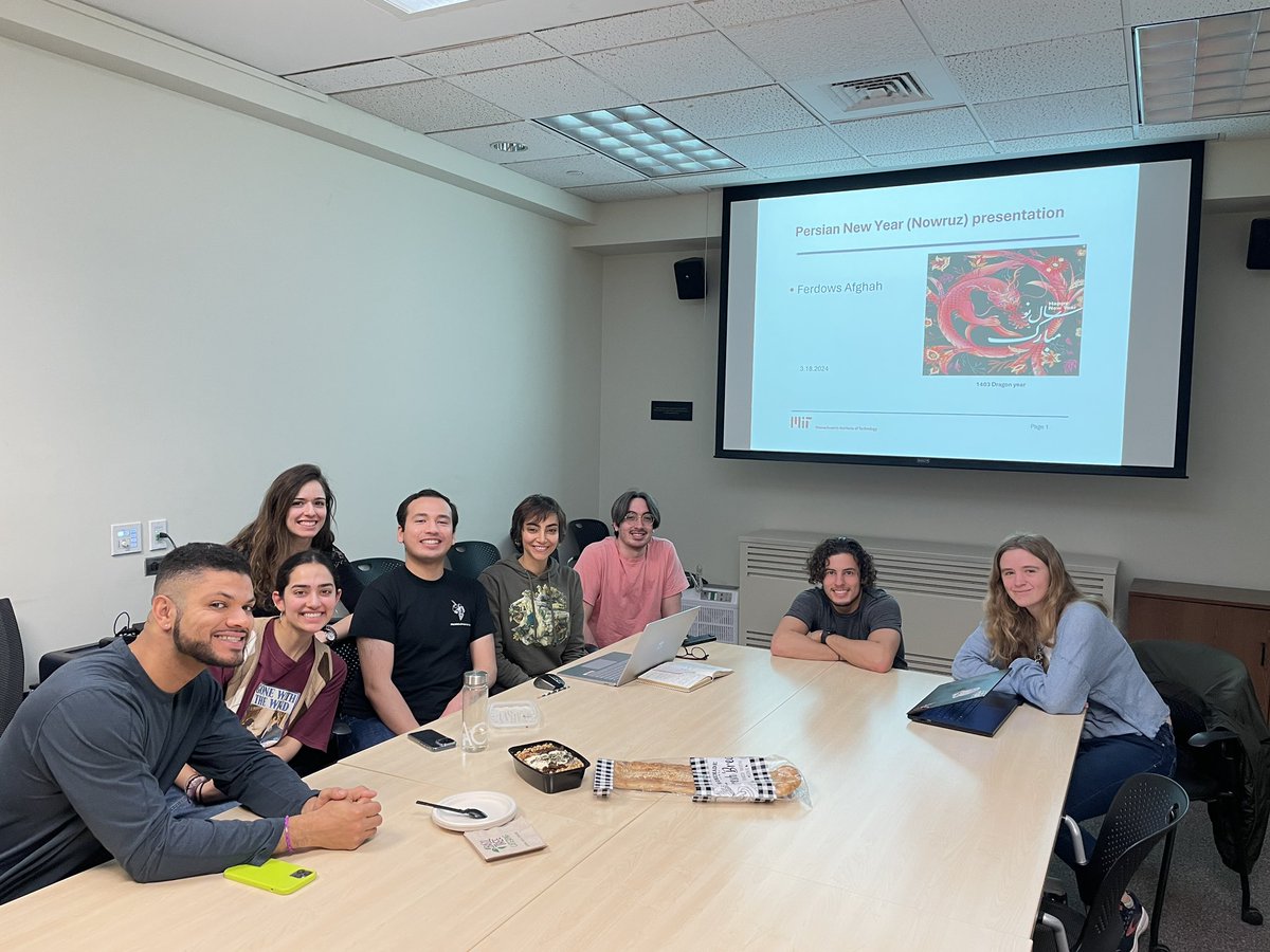 Our lab celebrated #Nowruz for the first time thanks to amazing food and a great presentation from Dr. @FerdowsAfghah! Spring is in full swing @MITMechE 🌷