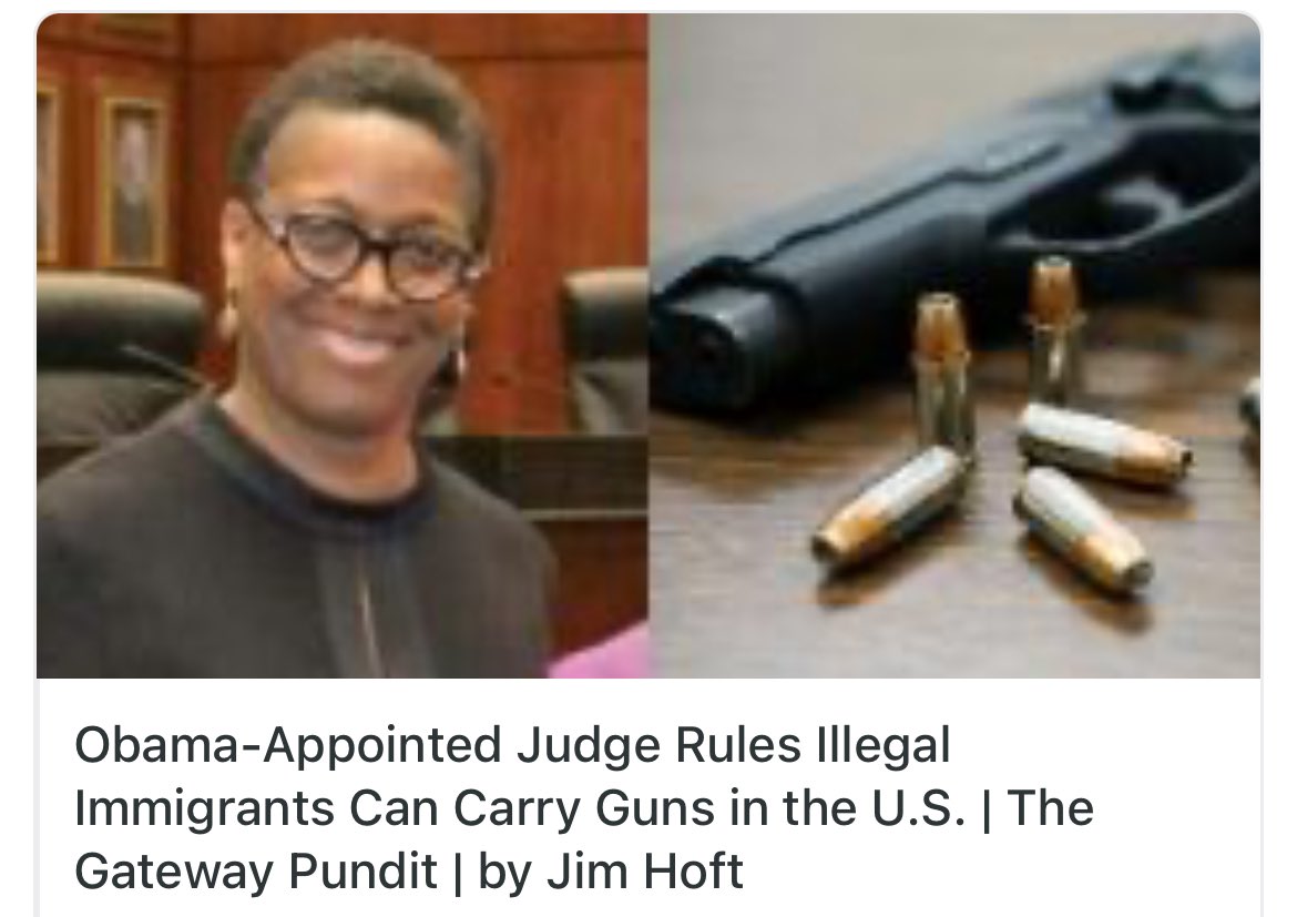 Obama appointed judge rules illegals can carry guns in the United States 🙄 What could possibly go wrong?? Lock n load Patriots! If our government won’t keep up safe, we protect ourselves!!