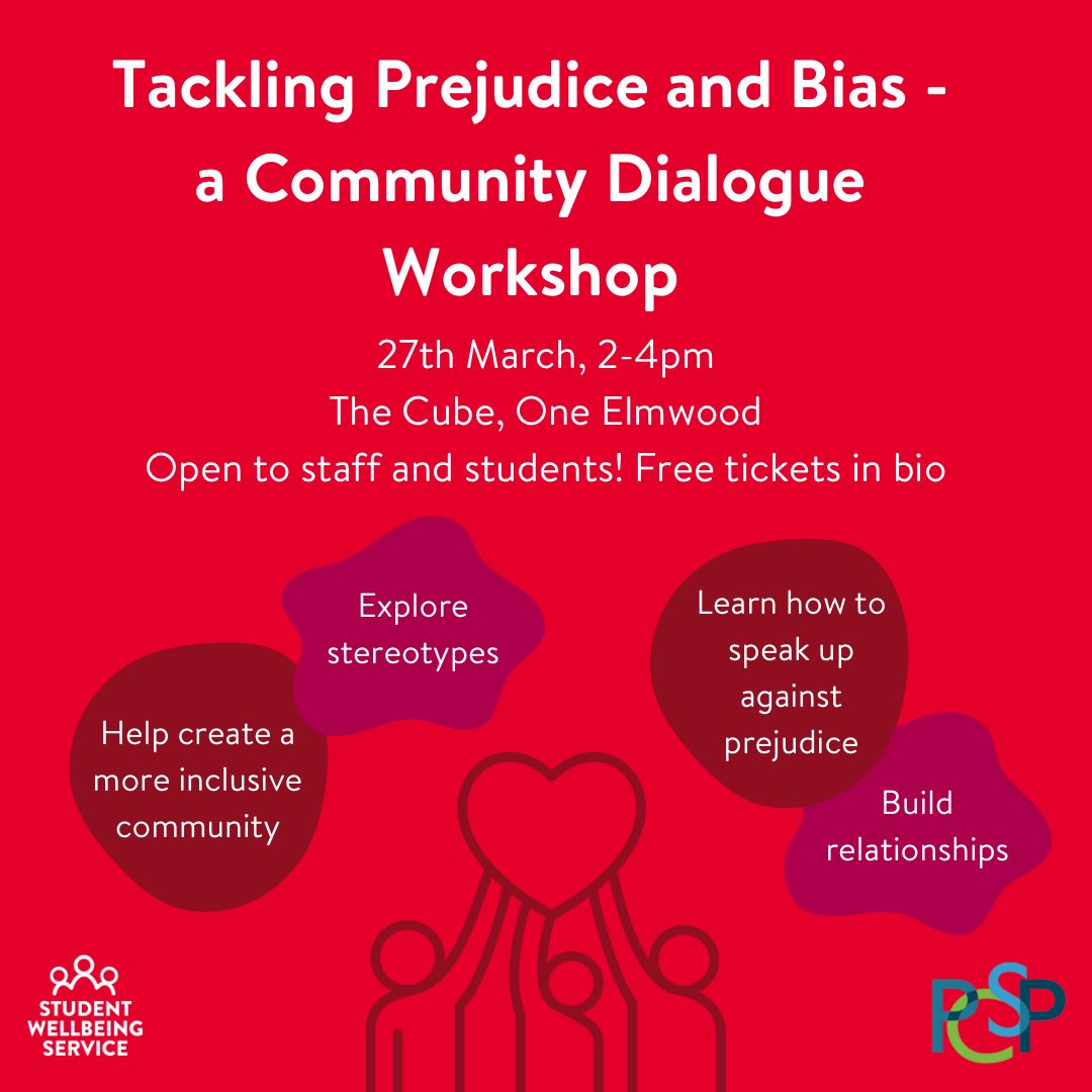 QUB Student Wellbeing 🧠🎓 (@qubwellbeing) on Twitter photo Come along to our interactive workshop to tackle prejudice and build a better community🙌 @QueensSU_ <a href="/QUBstaff/">Queen's Staff</a> Come along to our interactive workshop to tackle prejudice and build a better community🙌 @QueensSU_ <a href="/QUBstaff/">Queen's Staff</a>