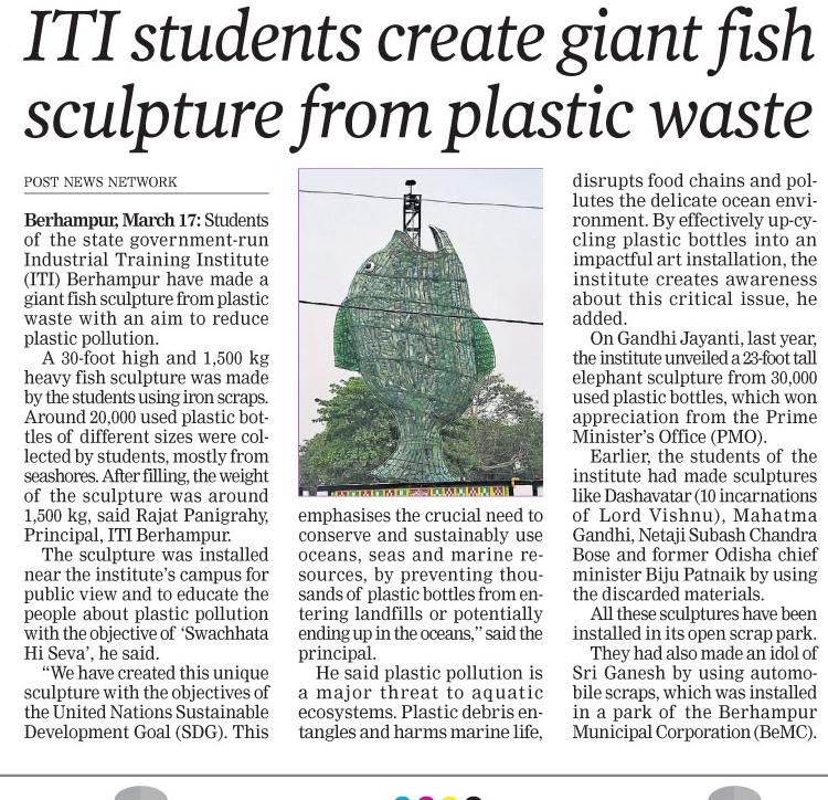 ITI_BERHAMPUR's tweet photo. UNG 14 Life under water mission…by waste 2 Wealth https://t.co/YBCeoOGUi1