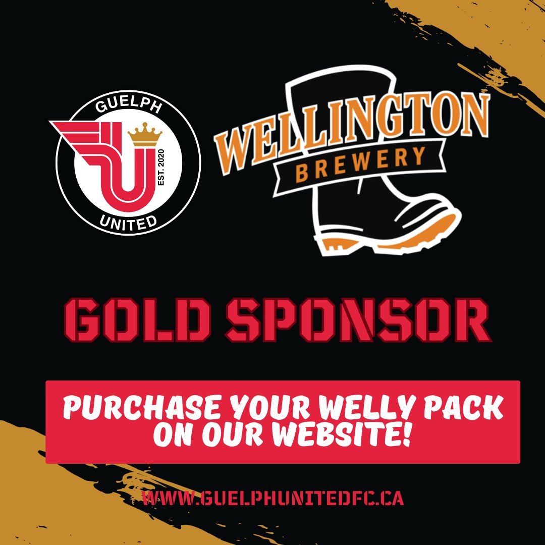Guelph United F.C. (@guelphunitedfc) on Twitter photo 🍻 The Welly Pack is back! 🍻
Our friends at <a href="/WellingtonBrew/">Wellington Brewery</a> are back as a Gold Sponsor for the 2024 season!
You can now buy your season tickets as part of the Wellington Pack, which includes a Welly gift certificate and a GUFC scarf, on our website: guelphunitedfc.ca/shop/tickets 🍻 The Welly Pack is back! 🍻
Our friends at <a href="/WellingtonBrew/">Wellington Brewery</a> are back as a Gold Sponsor for the 2024 season!
You can now buy your season tickets as part of the Wellington Pack, which includes a Welly gift certificate and a GUFC scarf, on our website: guelphunitedfc.ca/shop/tickets