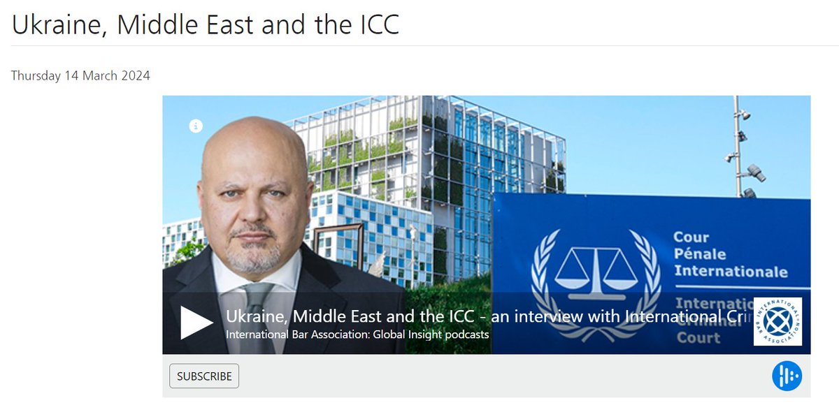 Listen to @IntlCrimCourt Prosecutor @KarimKhanQC discussing the work & challenges of the #ICC and the role of the Office of the Prosecutor in the fight against impunity in the situations in #Ukraine #Palestine #Libya and beyond! 🗣️👉ibanet.org/Ukraine-Middle… #JusticeMatters