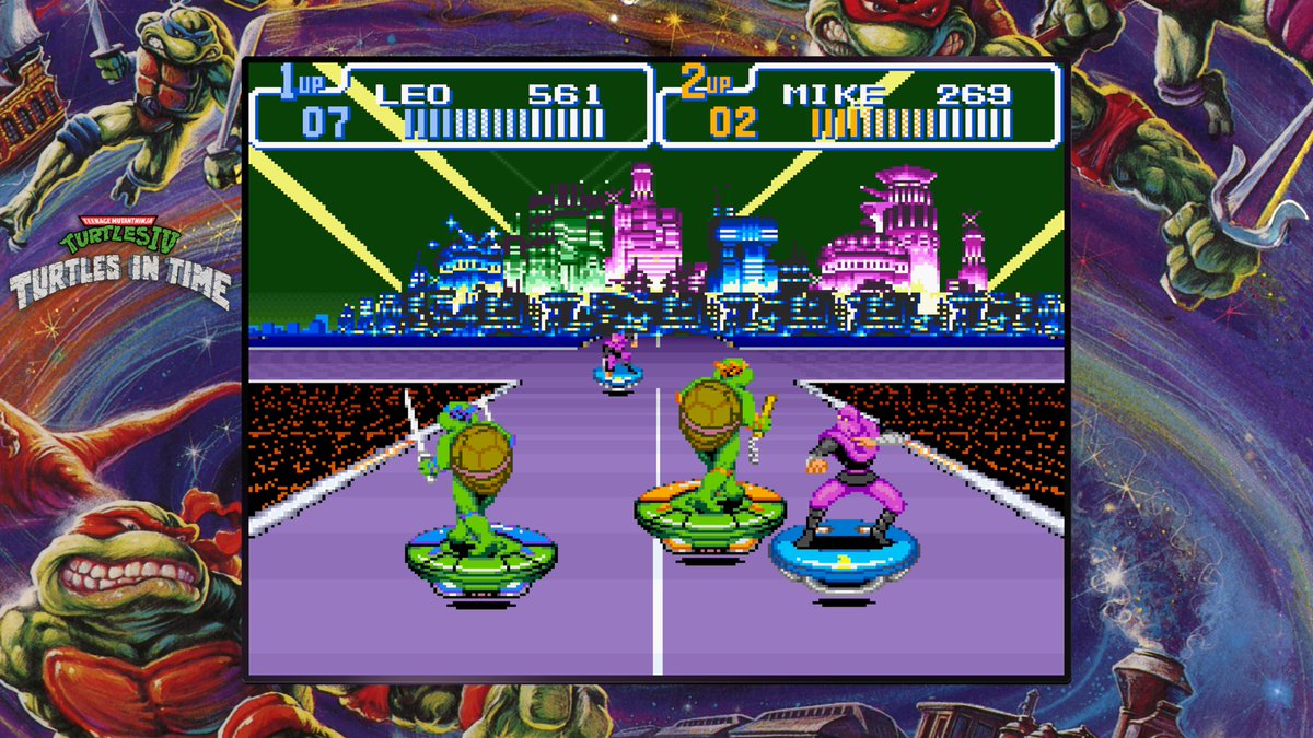 RuGroLi's tweet photo. 14. Teenage Mutant Ninja Turtles:#Turtles in Time (92/#SNES)
Die Serie ist spielerisch als auch nerdfaktisch interessant. Nicht nur Ideen&amp;Techniken der Konkurrenz wurden aus heutiger Sicht recht offenkundig kopiert,auch innerhalb d Serie war kein Asset sicher #CowabungaCollection https://t.co/u6CN820t3s