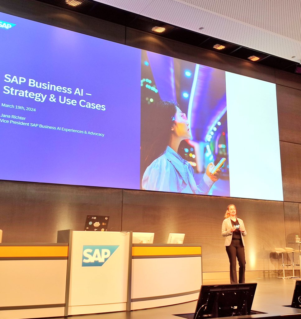 david_ruizb's tweet photo. SIGs Leads 2024.
@SAP Business AI: Strategy and Uses Cases with @JanaRicht (VP AI Product Success) on stage.
#sap #sapai #sapbusinessai
#ai @sapbtp
....
@AUSAPE 
#ausape
#sapusergroups
#sapgugo
#sapcommunity
@SAPCommunity 
#sapchampions
#sigleads2024 https://t.co/BTUJ5XvKml