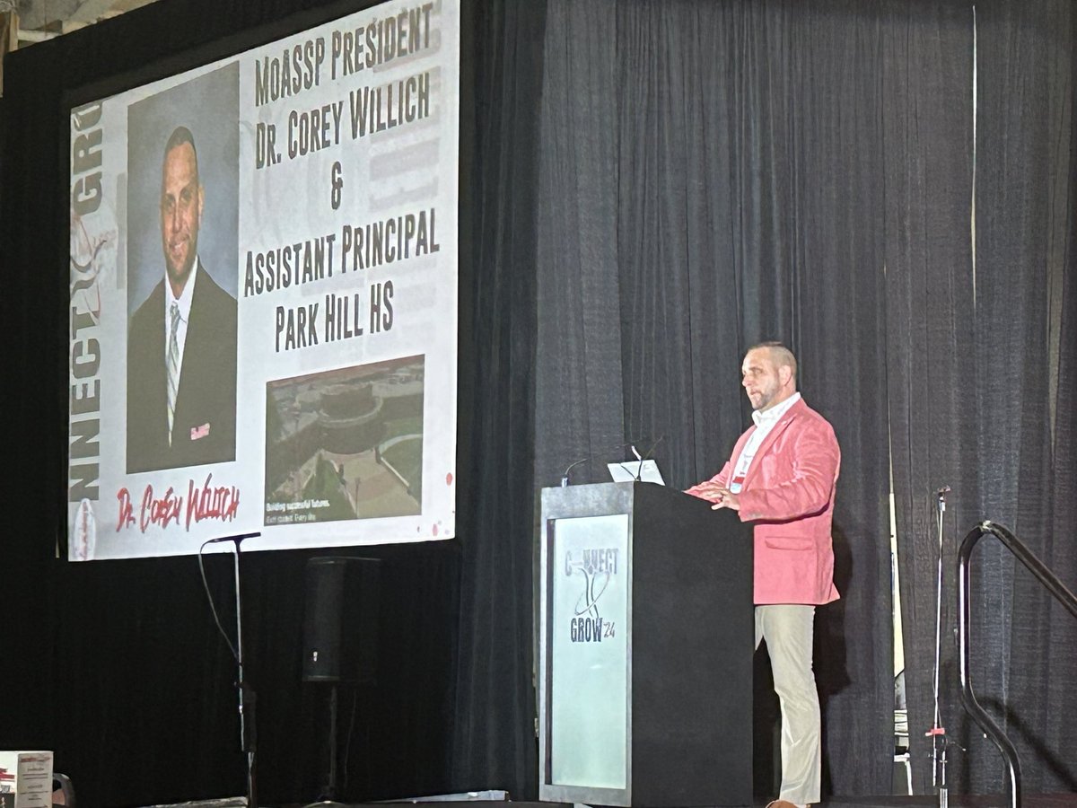 SingletaryAd's tweet image. A heartfelt and powerful message by outgoing President of @MOASSP and my friend @corey_willich . He spoke about his father and the lasting legacy of impactful leadership. Salute my friend👏🏾👏🏾👏🏾 @ParkHillSchools @WeAreParkhill @CaniseSalinas #MOSC24