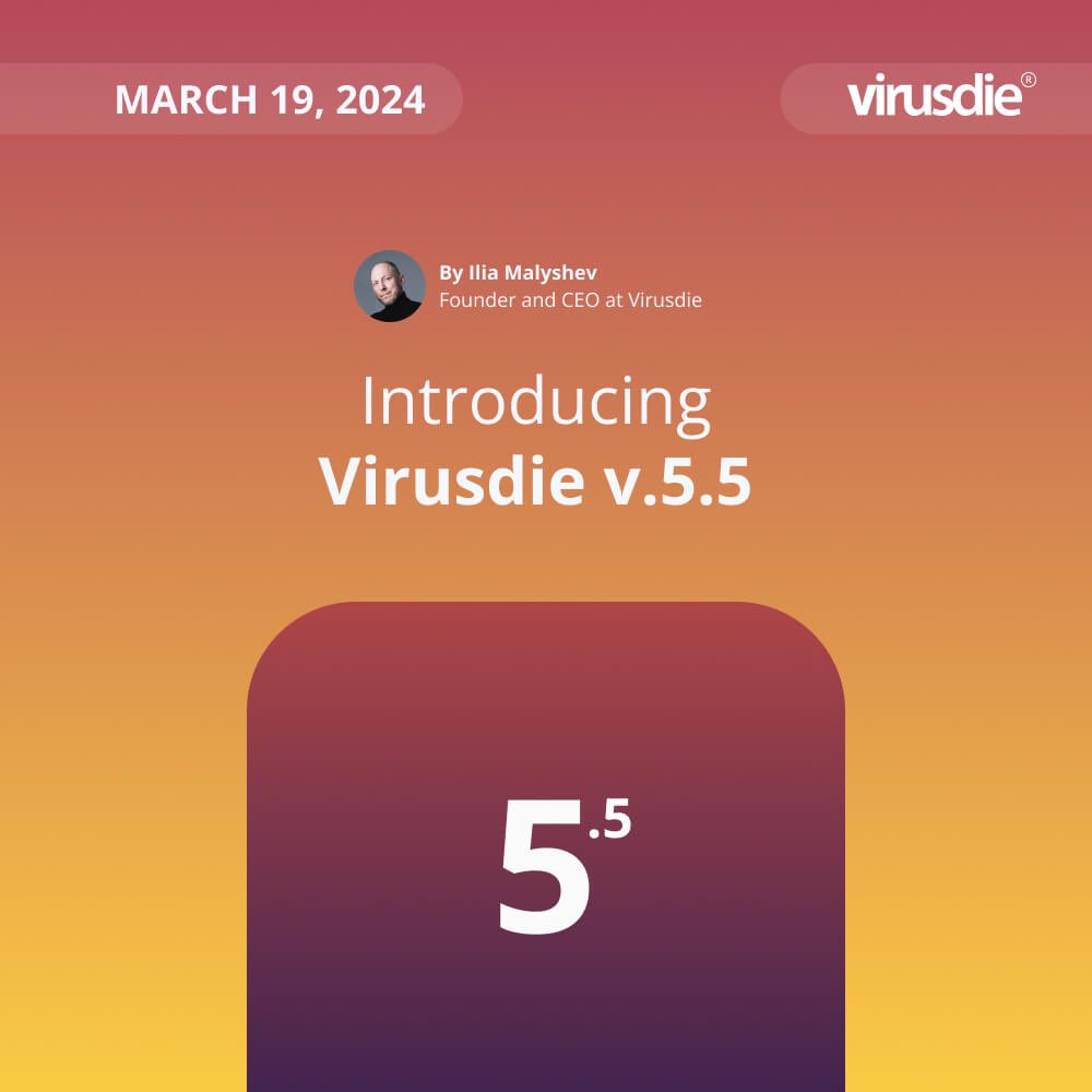 Introducing #Virusdie v.5.5 | With the new sidebar with action and activity log plus the new scan engines and backend. virusdie.com/blog/introduci…

#wordpress #cybercrime #cybersecurity #infosec #websecurity #malware #Ransomware #Vulnerability #Phishing #code #hacked #web #antivirus
