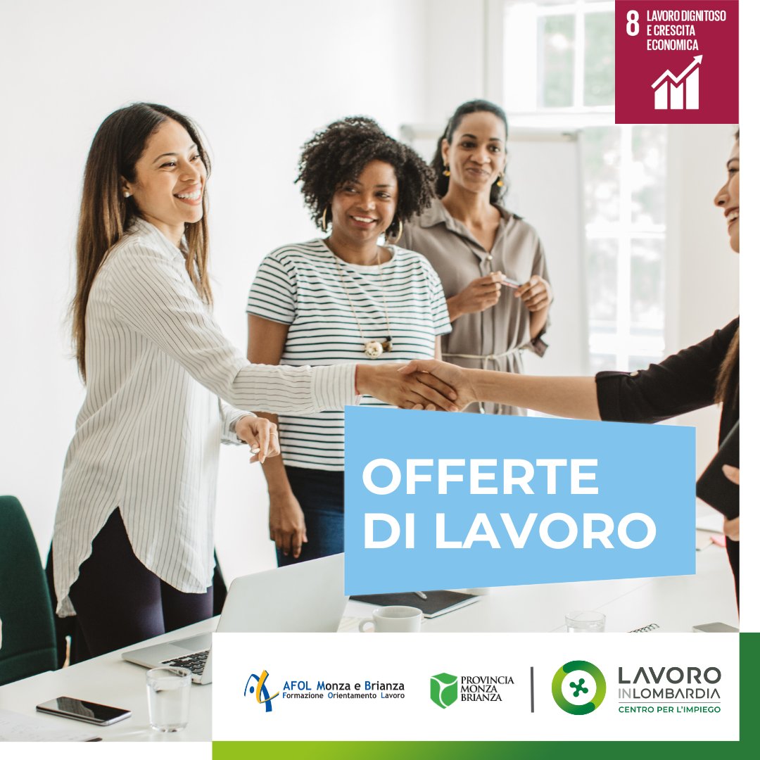 AfolMB's tweet photo. #afolmb  #monzabrianza #lavoro #cpicesanomaderno #cpimonza #cpiseregno #cpivimercate #ProvinciaMB #lavoroinlombardia

𝙉𝙪𝙤𝙫𝙚 #𝙤𝙛𝙛𝙚𝙧𝙩𝙚𝙙𝙞𝙡𝙖𝙫𝙤𝙧𝙤!
Pubblicate le #opportunitàdilavoro settimanali dai Centri per l'impiego: https://t.co/gKzI8g8bDP https://t.co/FES9HhP9ak