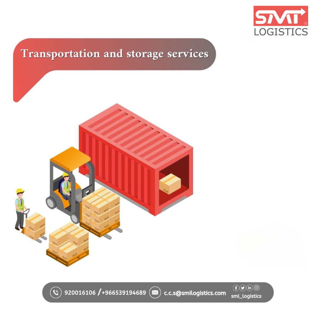 Transportation and storage services .
smilogistics.com
+966539194689
920016106
 c.c.s@smilogistics.com
#smi_logistics #logisticscompany #freightforwarding #shippingworldwide #customsclearance #vision2030 #landfreight #aircargo #seafreight #storagesolutions #logistics