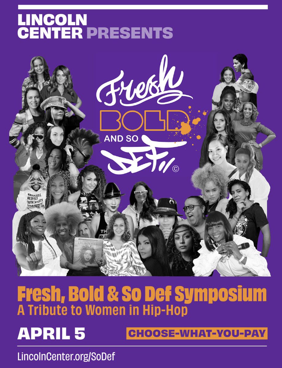 April 5. Lincoln Center. In New York City, this event boasts an entire day celebrating women in hip hop and their varying contributions to the culture from the 70s to the present day! See you there! #mcdebbied #firstfemalemcsoloist #ImAPioneer LincolnCenter.org/SoDef