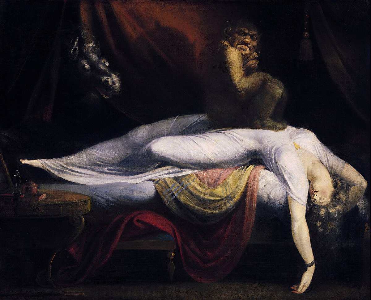 In full editing mode here today, and this captures the vibe a little too perfectly. 😱🤣 (Image: The Nightmare, Henry Fuseli) #bookchatweekly
