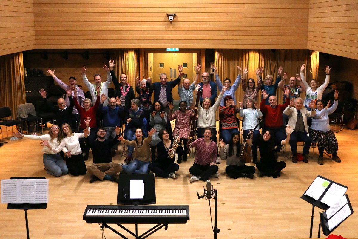 We had the sharing of Turtle Song Oxford - singing and song writing for people living with dementia together with music students from @oxmusicfaculty. Here's a lovely picture of the group. The next Turtle Song will be in Liverpool in April, more info bit.ly/4cpyN36