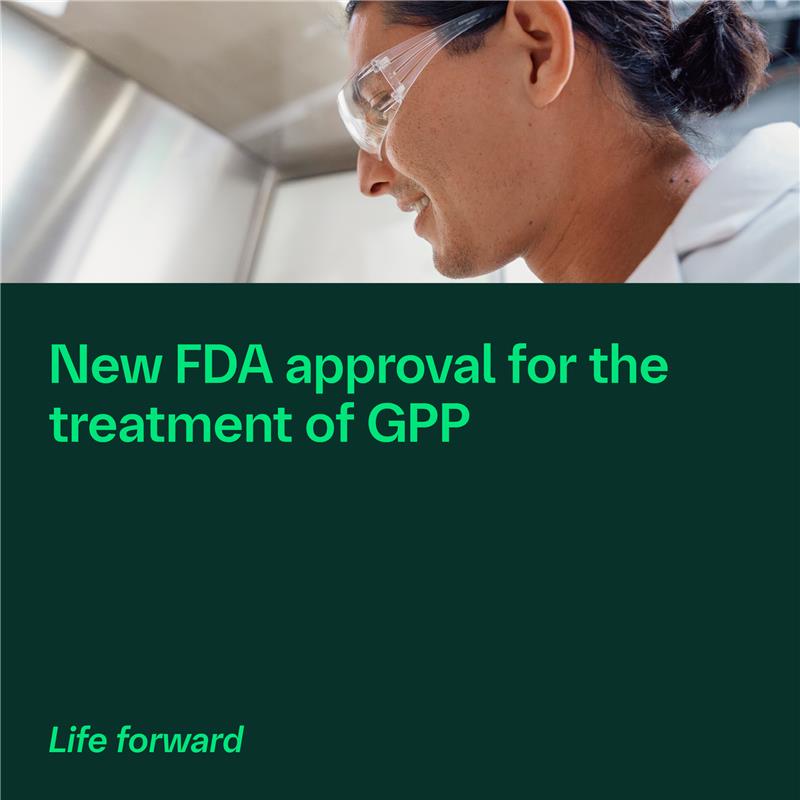 #NEWS: We are proud to announce the @US_FDA approval for the treatment of generalized pustular psoriasis (#GPP) in adults and pediatric patients 12 years of age and older. Learn more: bit.ly/48Yx2XL