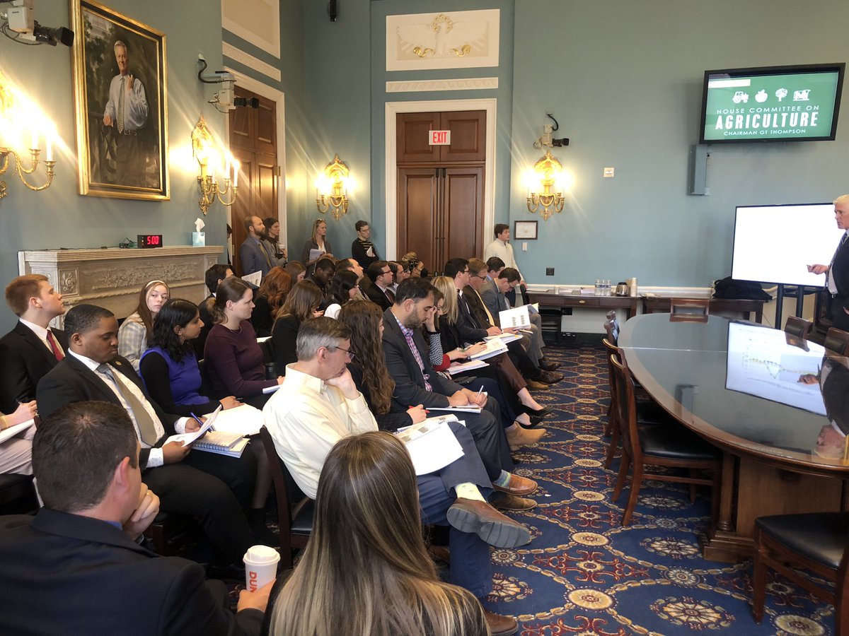 Presenting Congressional staff briefings on agricultural baselines with @FAPRI_MU and @AFPCTAMU. Great crowd this morning.