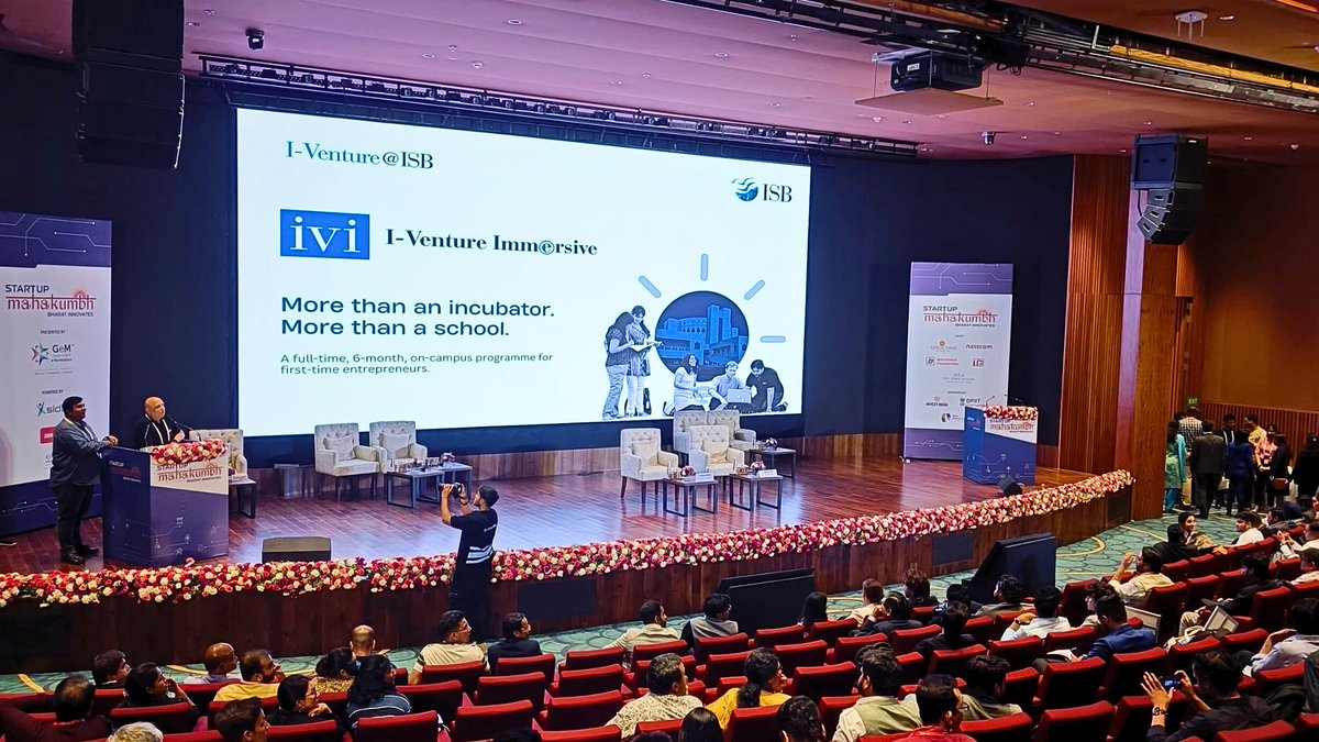 Indian School of Business (ISB) (@isbedu) on Twitter photo We are pleased to announce the launch of a new programme, ivi: I-Venture Immersive, led by <a href="/iventureatisb/">I-Venture @ ISB</a>. The programme was launched today at the Startup Mahakumbh in New Delhi.
ivi is an entrepreneurship program that offers a transformative 6-month, full-time, on-campus We are pleased to announce the launch of a new programme, ivi: I-Venture Immersive, led by <a href="/iventureatisb/">I-Venture @ ISB</a>. The programme was launched today at the Startup Mahakumbh in New Delhi.
ivi is an entrepreneurship program that offers a transformative 6-month, full-time, on-campus