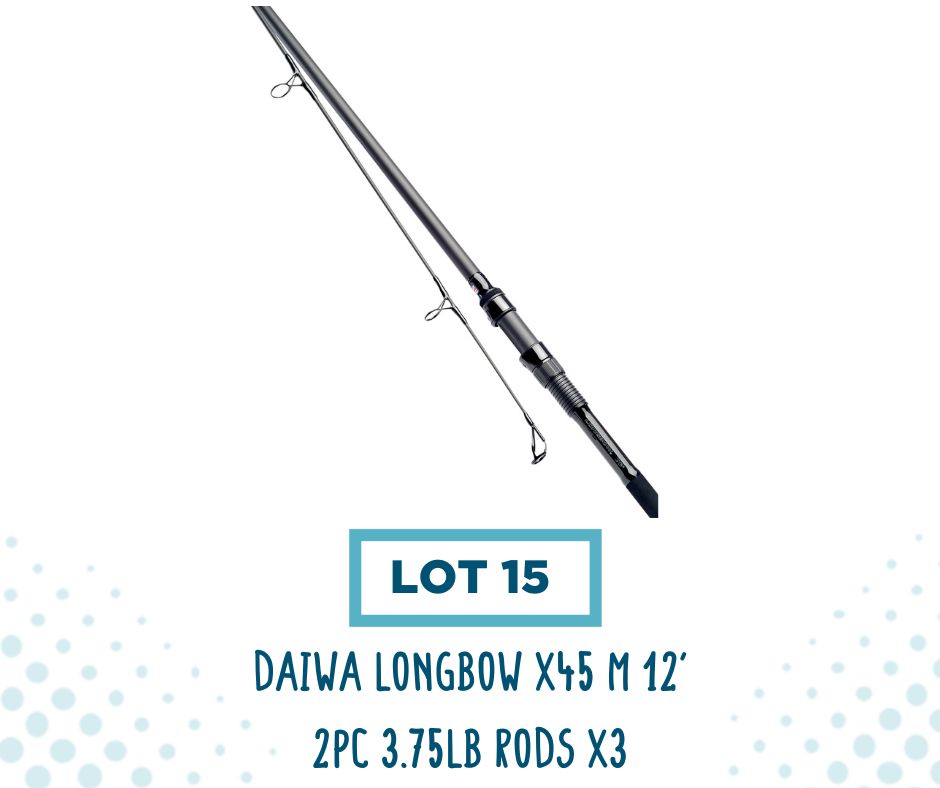 Angling Trust on X: Bidding closes on Sun evening but there are still some  absolute bargains to be had including lot 15 from Daiwa. On offer are 3 x Daiwa  Longbow X45