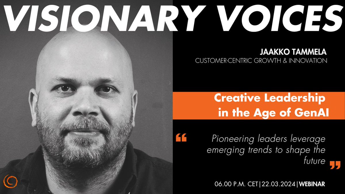 Join us on March 22 for 'Creative Leadership in the Age of GenAI,' an exclusive online event by the Berlin School of Creative Leadership.

Explore the emerging trends to (re)shape the future with 
<a href="/jaakkodsg/">Jaakko Tammela</a>

Register now to secure your spot: l8r.it/EzDr