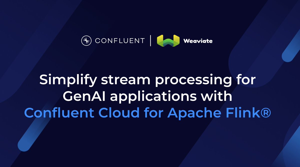 Today, @confluentinc released their fully-managed, serverless #ApacheFlink service! 👏

Confluent enables our users to access data streams across their organization for building real-time, AI Native applications. Weaviate is so excited to partner with Confluent on their launch!