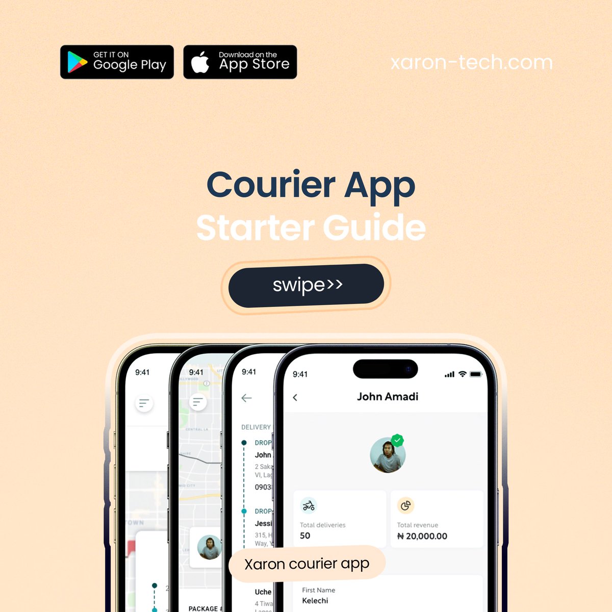 Xaron_Ltd's tweet photo. Hi Xaron Champions 💚💏,

We have put together a quick starter guide for our Courier application. 

This will help you understand the application at a glance. 

To our existing users, Thank you for trusting us. 

Xaron, powering logistics growth in Africa. https://t.co/ie9cMagnzH
