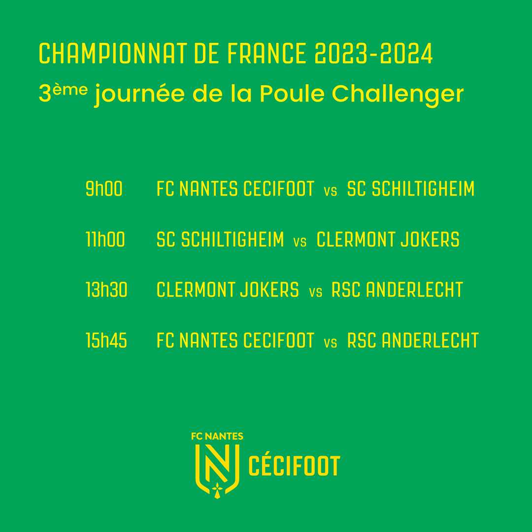 📅 Le programme 📅

Découvrez le programme de la 3ème journée de la Poule Challenger du Championnat de France de Cécifoot (catégorie B1/Aveugles), qui se déroulera ce samedi 23 mars à partir de 9h00 au Complexe Sportif de la Trocardière à Rezé. .

#FCN #Cécifoot #Handisport