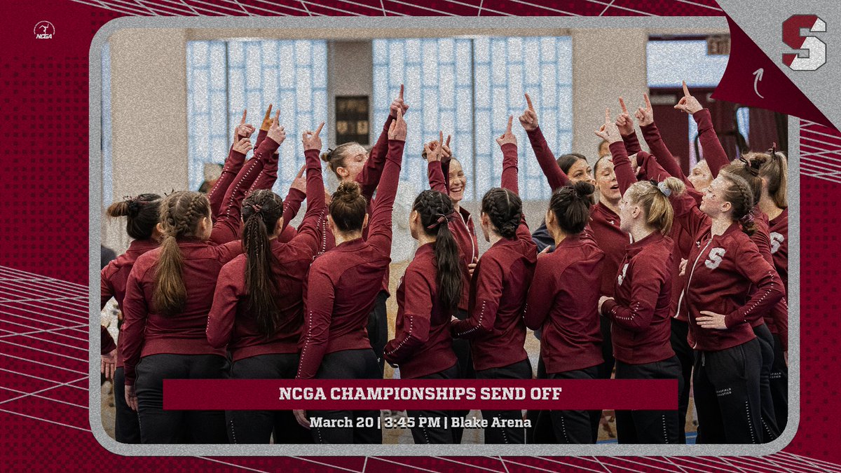 Join us on Wednesday, March 20 in Blake Arena at 3:45 pm as we send off our five #SpringfieldCollege women's gymnasts to the NCGA Championships! #ncgagym