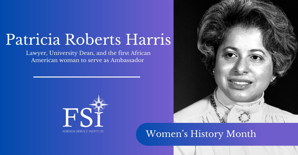 Patricia Roberts Harris broke barriers to serve her country with distinction. 🇺🇸 Roberts Harris graduated summa cum laude from Howard University in 1945 and went on to graduate at the top of her class from George Washington University Law School. In 1965, she made history as the…