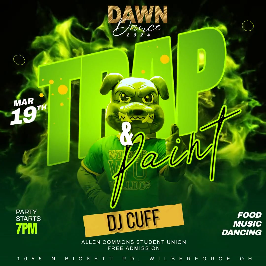 WU FAMILY...DAWN DANCE 2024, DAY 2! TRAP&PAINT, food, music, and dancing starts at 7 p.m. today, Tuesday, the 19th, in the Allen Commons Student Union. #wu1856 #DAWNDANCE2024 #retoolyourschoolvoteWU Click for DD2024 INFO and PRESALE TICKETS: loom.ly/bQaoRsY