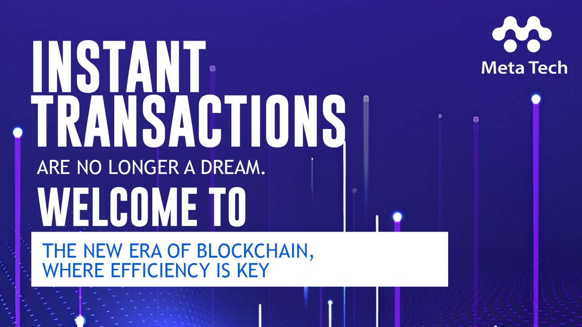 MetaTechCoin's tweet image. Instant transactions are no longer a dream. Welcome to the new era of blockchain, where efficiency is key
Website:- metatechcoin.org

Meta tech info-
youtu.be/OH9D8ylAK3c?si…

Telegram chat
t.me/Meta_Tech_Coin…

Discord-
discord.gg/EE8FyhxCSB

#fastestblockchain