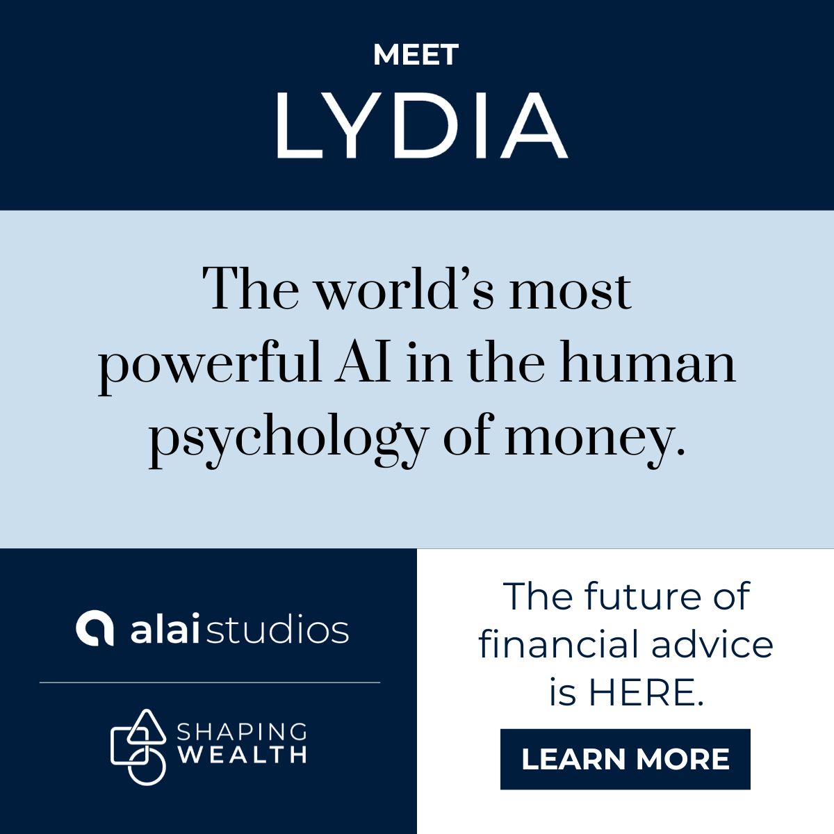 🚨 Breaking News 🚨 Meet Lydia: our new groundbreaking #AI technology engineered w/ Alai Studios helping financial advisors better understand the emotional needs of clients to provide personalized financial guidance. 

🚀 Get all the details here: bwnews.pr/4a0glfQ