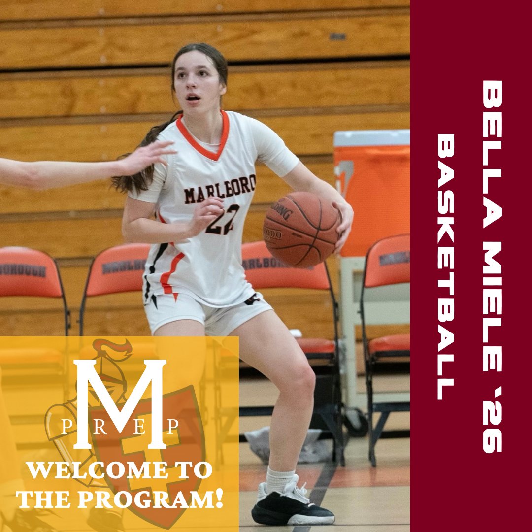 MPrepGBB's tweet photo. With the winter season done, it's time to begin welcoming the young women joining us for next year!

First up is Bella Miele, from Marlborough, MA. Bella is a tremendously skilled and hard-working guard who's going to be a fantastic Golden Knight. Welcome to the family, Bella!! https://t.co/F9hjPOLou8