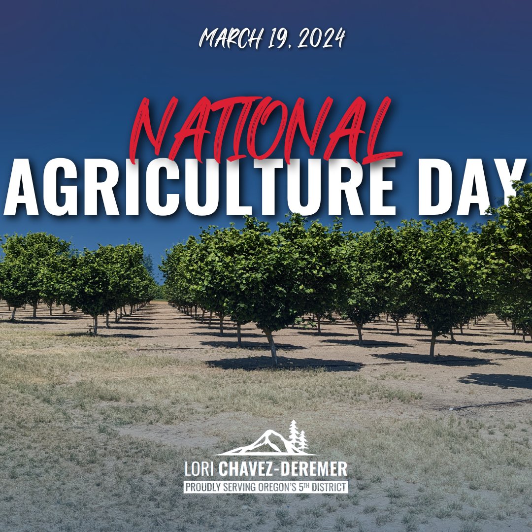 Happy #NationalAgricultureDay!

I’m honored to represent #OR05’s farmers, ranchers, and foresters as a member of @HouseAgGOP. Join me in celebrating their hard work and dedication today!