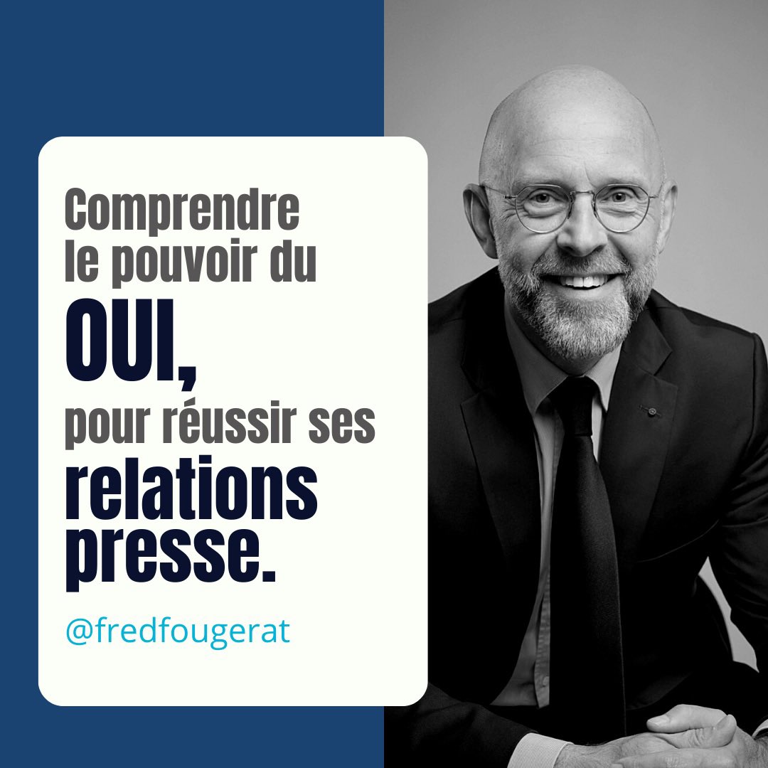 Pour réussir ses #RelationsPresse, il est essentiel de savoir dire OUI.
✅ Oui, je réponds toujours à un journaliste qui me sollicite,
✅ Oui, j’accepte un échange avec un journaliste, même pour lui dire, expliquer, que je ne peux pas satisfaire toutes ses demandes,
✅ Oui,