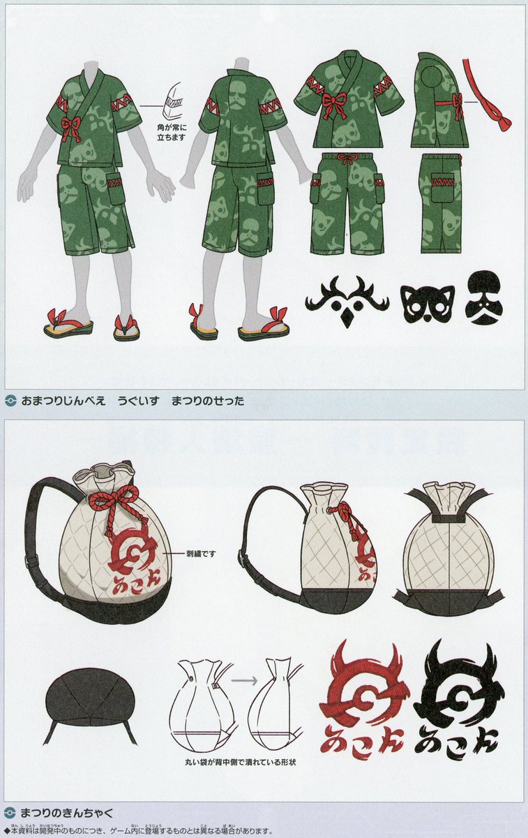 Pokeli's tweet photo. Official Guidebook of The Hidden Treasure of Area Zero.
HQ Ver. Concept Art of:
· P. C. Jinbei outfit 
· Bag
· Carmine Jinbei outfit
· Carmine BB uniform
· Kieran Jinbei outfit
· Kieran BB uniform
· Briar
· Perrin

Scanned & Improved by Me in it's entirety. (Tread)
100% free.