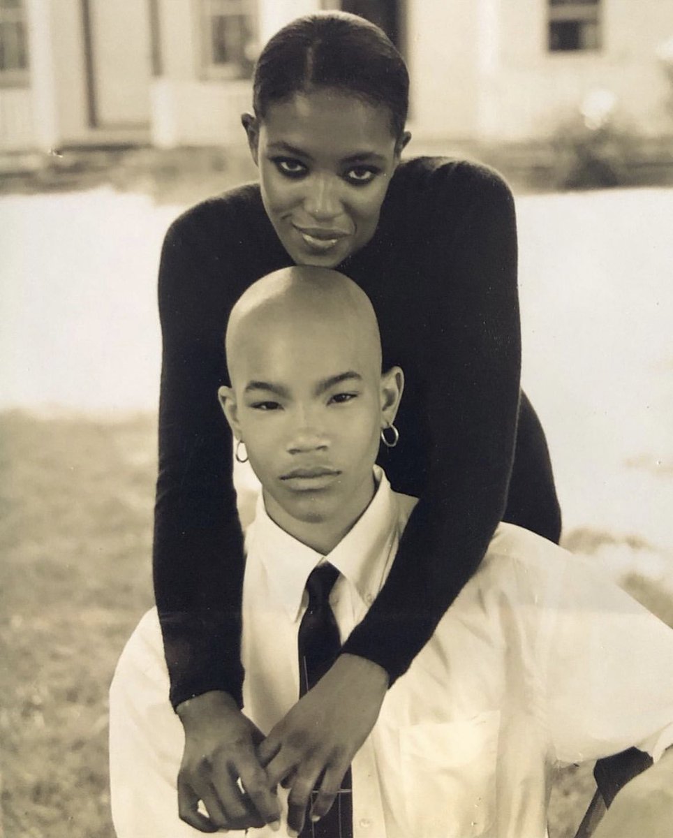 tomgorls's tweet image. dewayne turrentine &amp;amp; naomi campbell by arthur elgort for vogue oct96