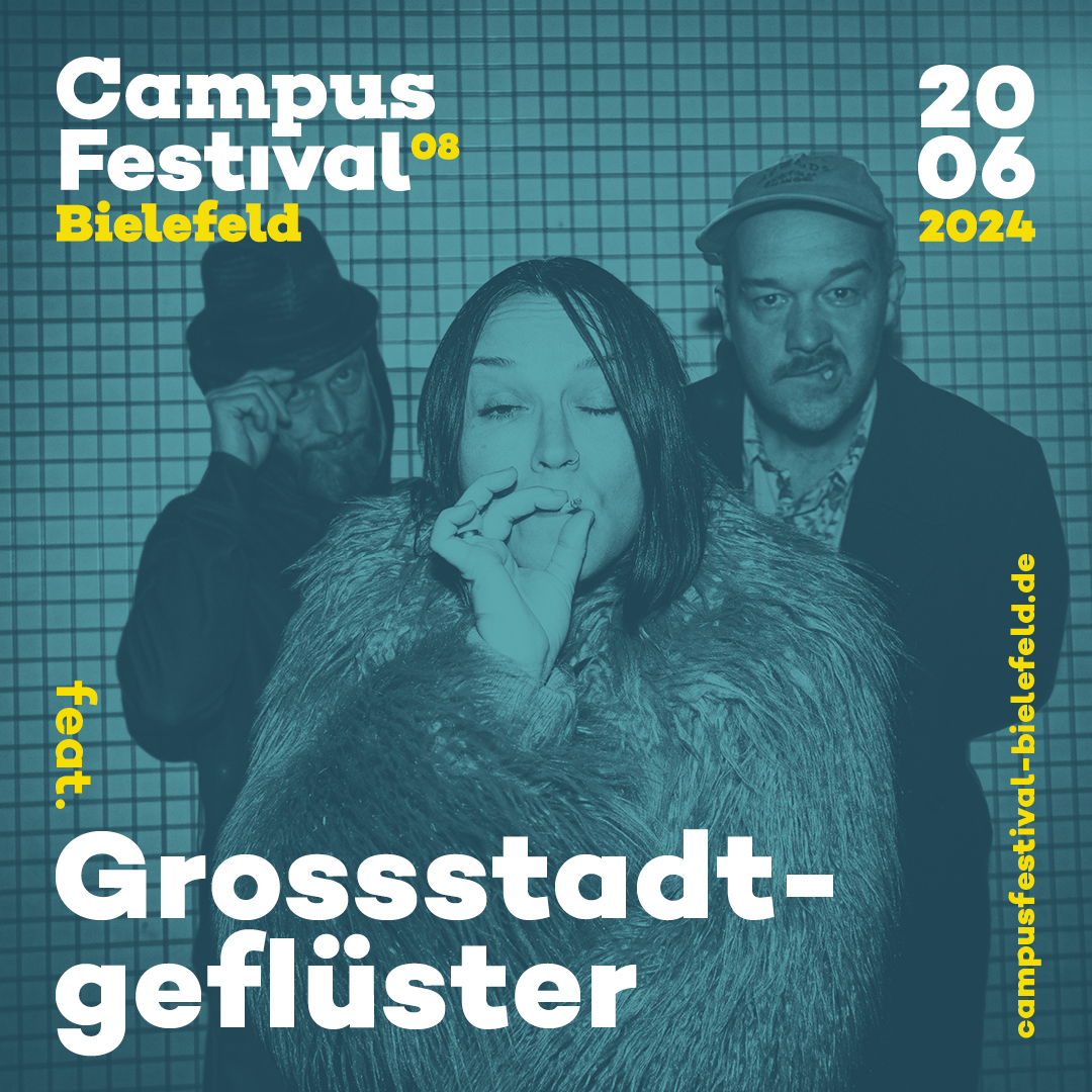 CFBielefeld's tweet photo. Macht mal Lärm für:  GROSSSTADTGEFLÜSTER!💥

Die Berliner Rasselbande mit ihren Rave-punkigen Pop-Hymnen und immergrünen Feinschmecker Hits sind auch auf dem #CFB24 am Start! 

🎫 Tix &amp; Infos: https://t.co/oj633Locd9

#campusfestival #bielefeld #grossstadtgeflüster #openair @GSGF https://t.co/YpcJJX1zmx
