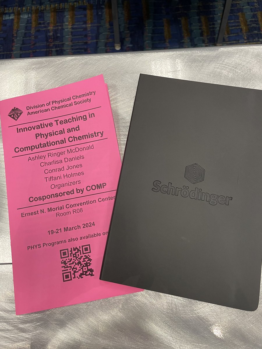 Happening now! The Innovative Teaching in Physical and Computational Chemistry at #ACSSpring2024 is starting in room R08 in the convention center. Big thanks to our sponsors Schrodinger and @RCSA1!