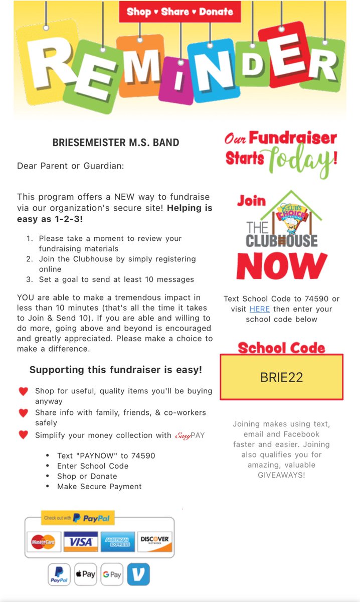 AJBtoroband's tweet photo. Our Spring Fundraiser kicks off today! Students are selling cookie dough to help pay for their Spring trip. Orders and money are due April 2nd.
#CookiesforAll #SupportBandKids https://t.co/4DTJ4jfRU2