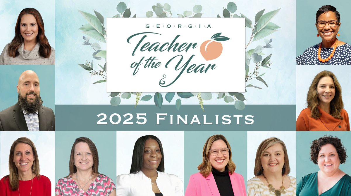 georgiadeptofed's tweet photo. Supt. Woods today announced the full list of finalists for 2025 Georgia Teacher of the Year.

Throughout the month of March, Supt. Woods surprised each finalist in their classroom to let them know they’d been selected. 

More: https://t.co/1CVfGwkuxv https://t.co/UeW0EHiWLO