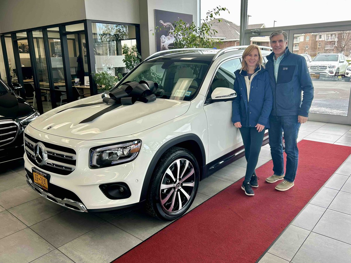 MercedesBenzSyr's tweet photo. Congratulations and thank you to Kerstin and Chris for working with Pat Zimmer on their second Mercedes-Benz in a row!  We appreciate your loyalty and hope you love your GLB 250 4MATIC SUV! https://t.co/JbE1GjLBOc