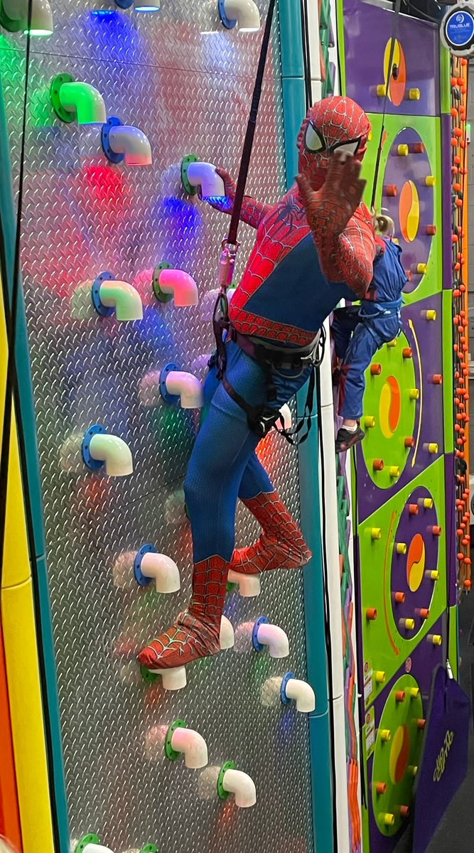 Spiderman returns for the Easter holidays.  Our friendly neighbourhood superhero will be climbing with us on the following dates: 27th March, 3rd April and 10th April.  Come along and see if you can beat him up Face-to-Face.  Book directly at clipnclimbilkley.co.uk