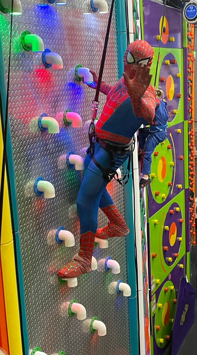 Spiderman returns for the Easter holidays. Our friendly neighbourhood superhero will be climbing with us on the following dates: 27th March, 3rd April and 10th April. Come along and see if you can beat him up Face-to-Face. Book directly at clipnclimbilkley.co.uk