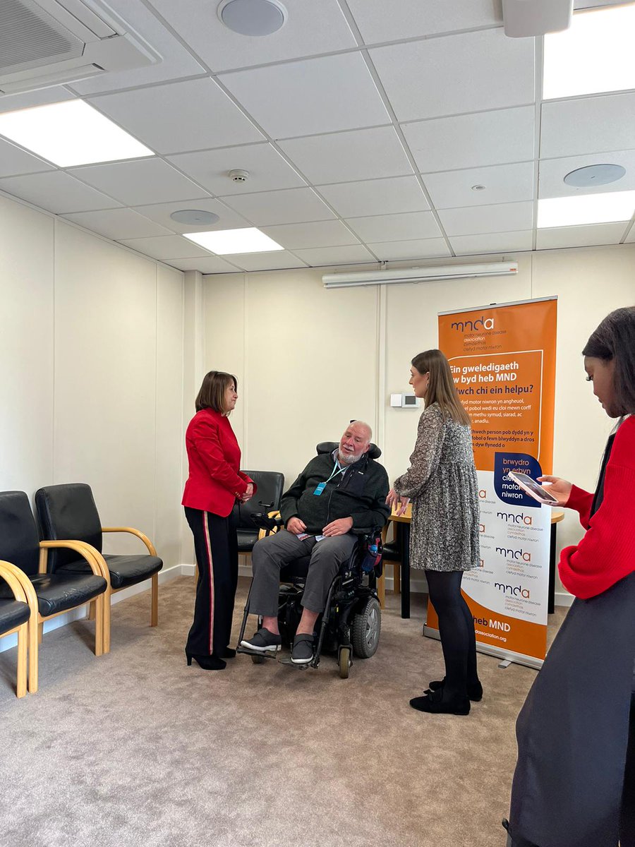 It was a pleasure to attend @mndassocWALES drop in session to learn more about MND. It was very encouraging to find out about the remarkable research that's being carried out to find effective treatments and ultimately, a cure for this devastating disease.