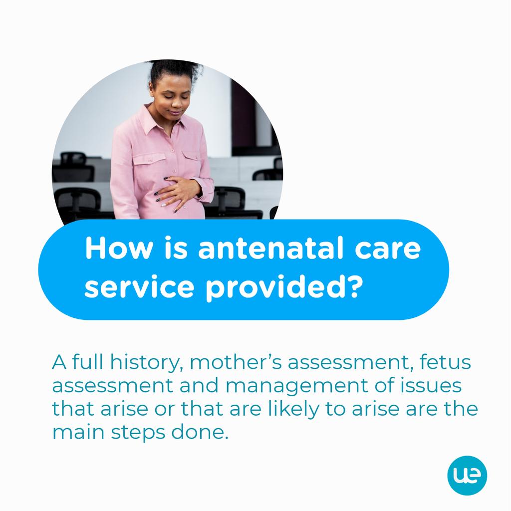 Different services are offered during the ANC this includes: History taking, fetal assessment, and laboratory investigation. During history taking, the healthcare provider will gather information on client's identification, obstetric and gynecological history, medical history 1/3
