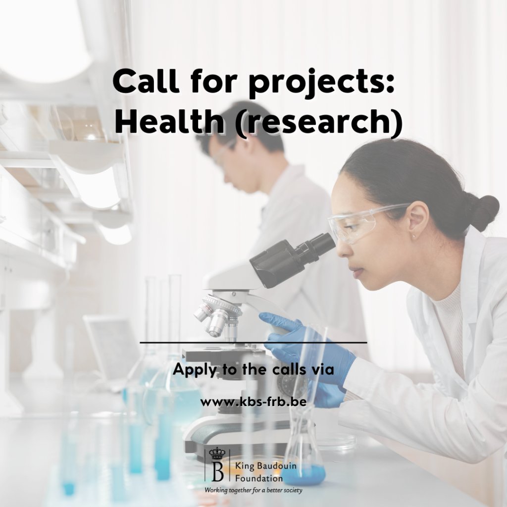 Calls for projects - subject: #Health! 💉 we want to support you/your project financially. Grab the chance to win a prestigious award for research into rare diseases, or apply with your research into cancer treatments, and more. Apply to the calls here: kbs-frb.be/en/search?type…