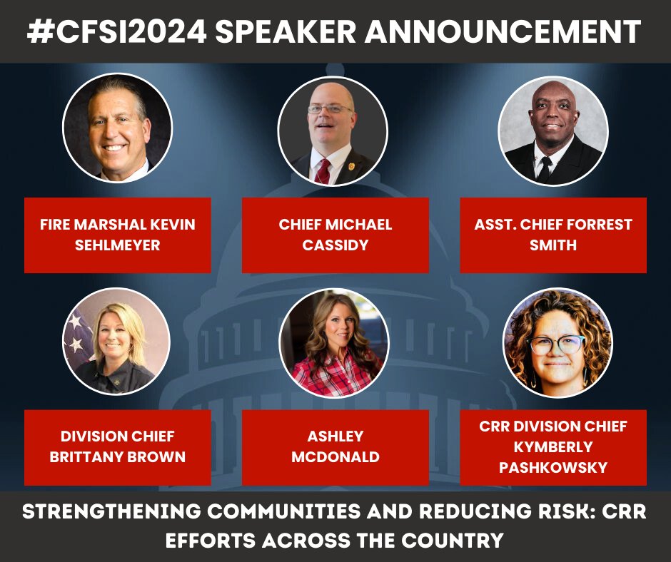 🏃Run, don't walk to register for #CFSI2024 because this is a panel you won't want to miss! Join us to learn how #CRR programs can make your community safer. 🔥Event Info: bit.ly/CFSI2024