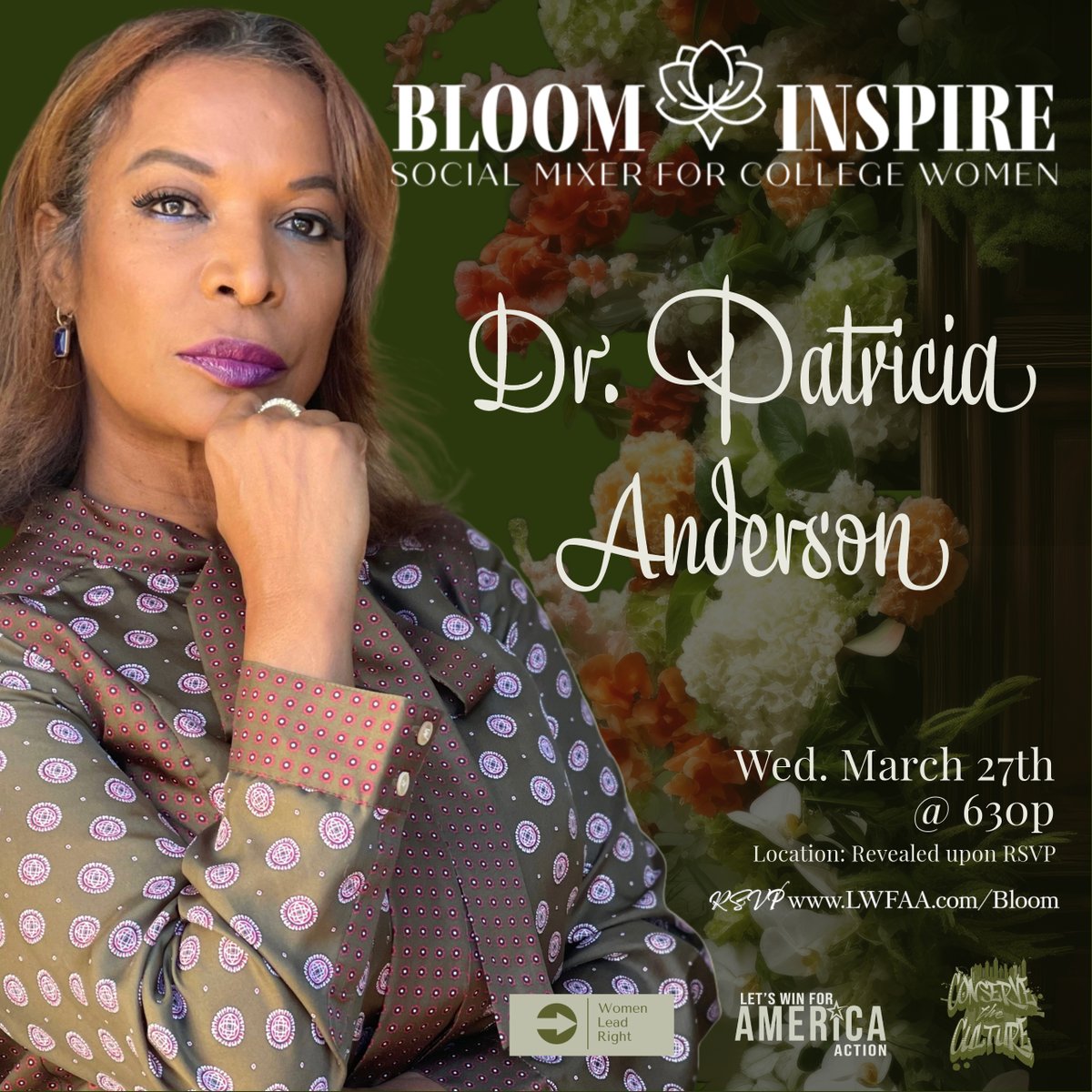⭐ Speaker Spotlight...Meet Dr. Patricia Anderson
Bloom &amp; Inspire Social Networking Mixer for college-age and young professional women!
🌸 March 27th
💐 630p
🌹 RSVP for location details: lwfaa.com/bloom
-----------
Stop changing! It doesn’t work.

In our crisis-ridden