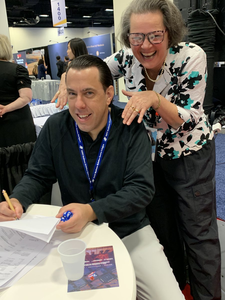 aircharterguide's tweet image. #vipflight #businessjet #SDC2024 Having fun with Christopher Klüfer from BACC/BACF at SDC2024!