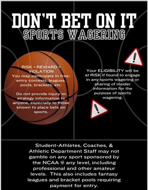 Partnering with FSU Student-Athlete Development staff to remind student-athletes, coaches, and athletics staff - "Don't Bet On It"  #TheMoreYouNole