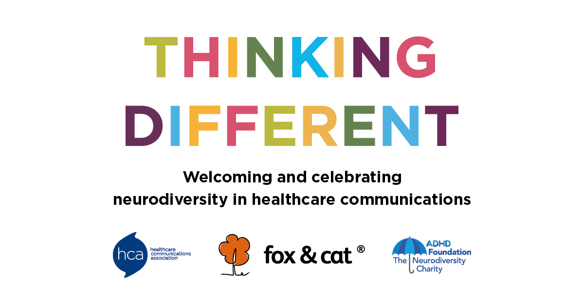 the_hca's tweet image. To coincide with Neurodiversity Celebration Week @the_hca Fox&amp;amp;Cat @ADHDFoundation have launched new campaign. 

THINKING DIFFERENT aims to help champion neurodiversity in health comms (the-hca.org/DE-I/Neurodive…)

#ThinkingDifferent #TogetherForBetter